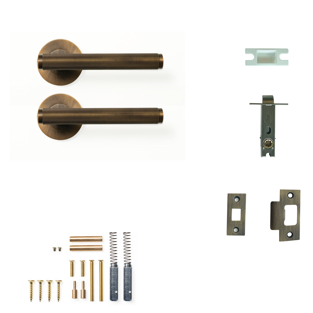 Bellevue Lined Lever Passage Set Bronze