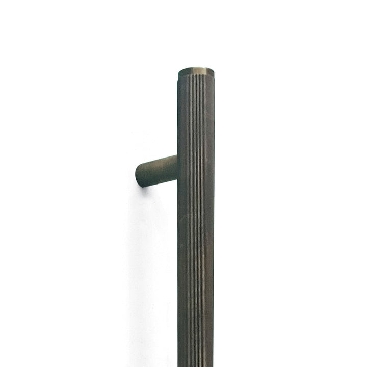 Bellevue Lined Door Pull with Back-to-Back Fixing 416mm Bronze