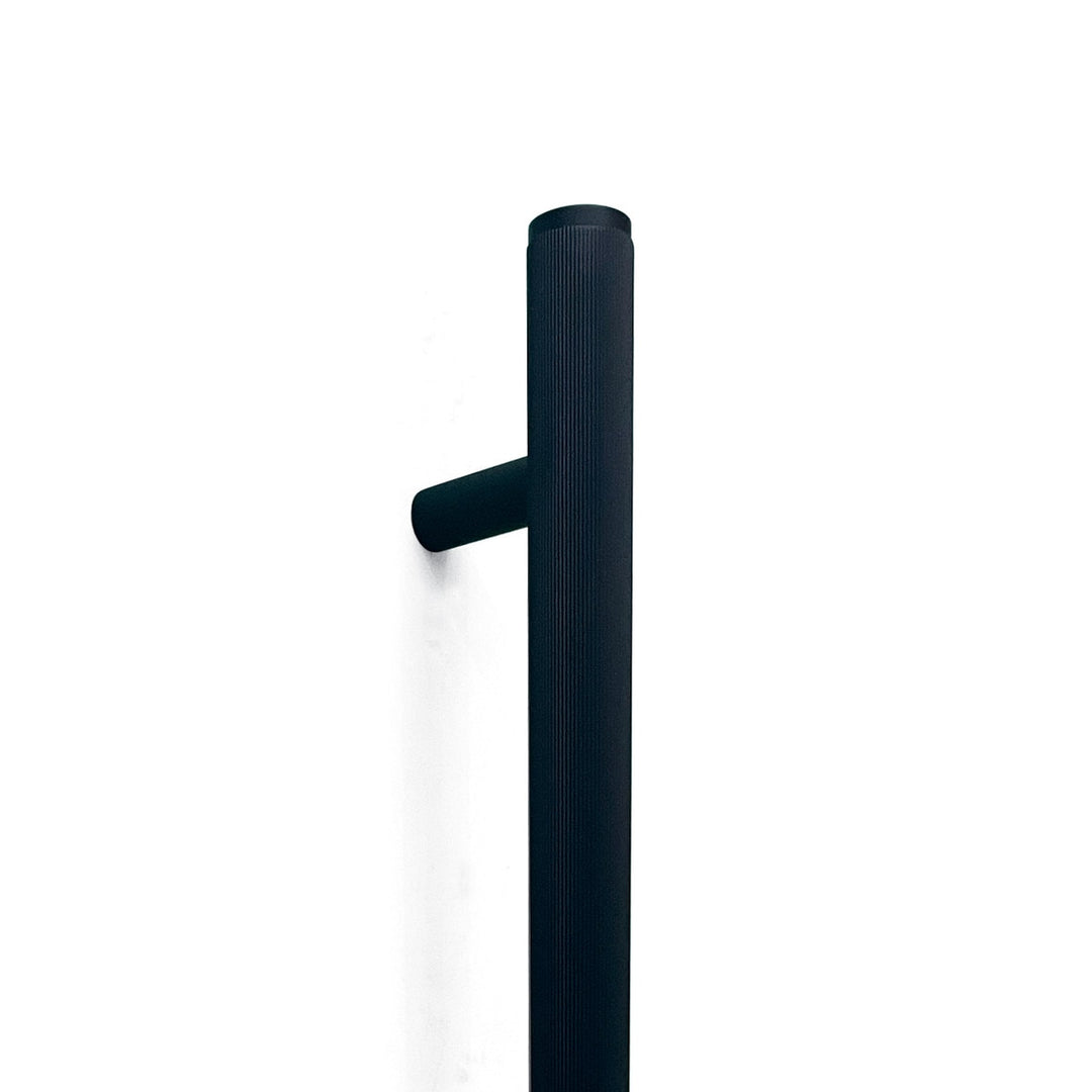 Bellevue Lined Door Pull with Back-to-Back Fixing 416mm Matt Black