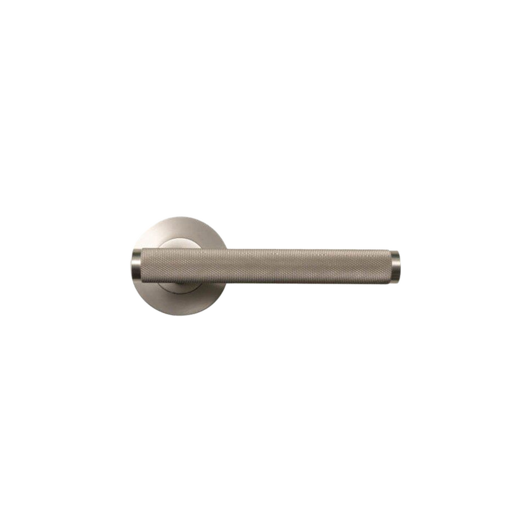 Bellevue Knurled Lever Handle Set Dull Brushed Nickel