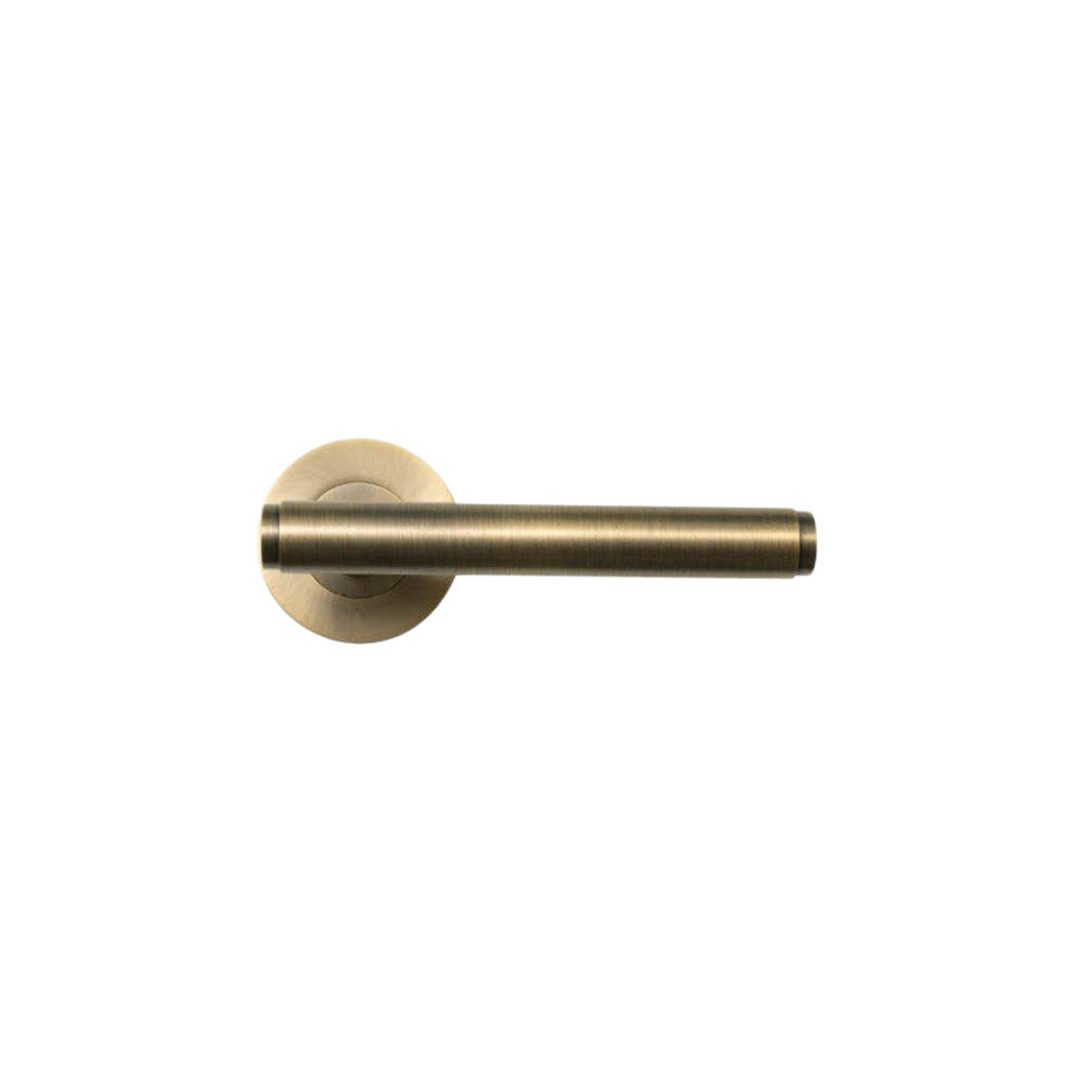 Bellevue Plain Lever Handle Set Dark Brushed Brass