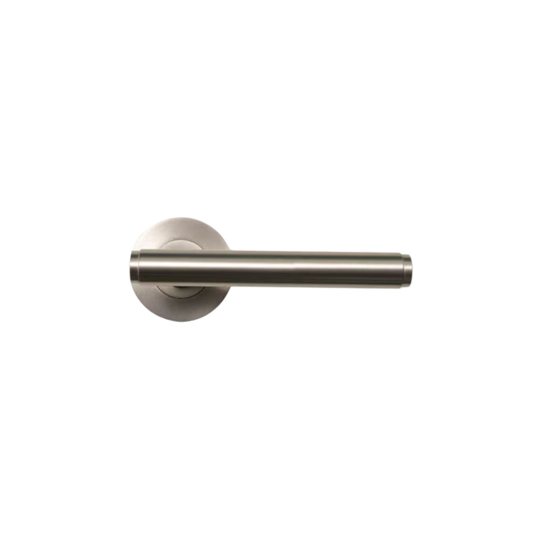 Bellevue Plain Lever Handle Set Dull Brushed Nickel