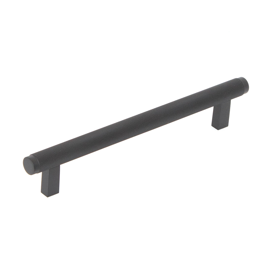 Bellevue Solid Brass Knurled Bar Pull Matt Black 160mm