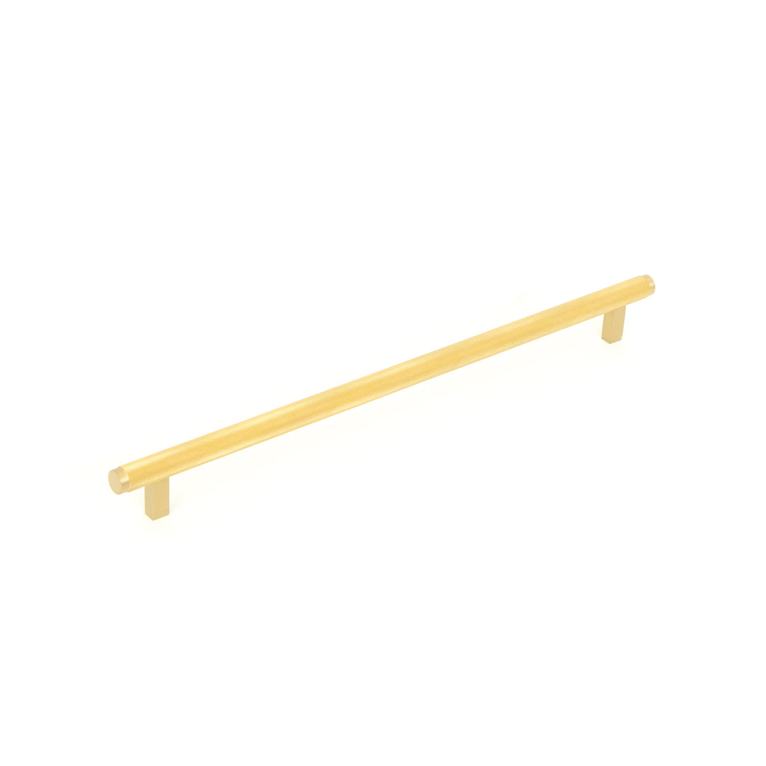Bellevue Solid  Brass Knurled Bar Pull Brushed Satin Brass 320mm