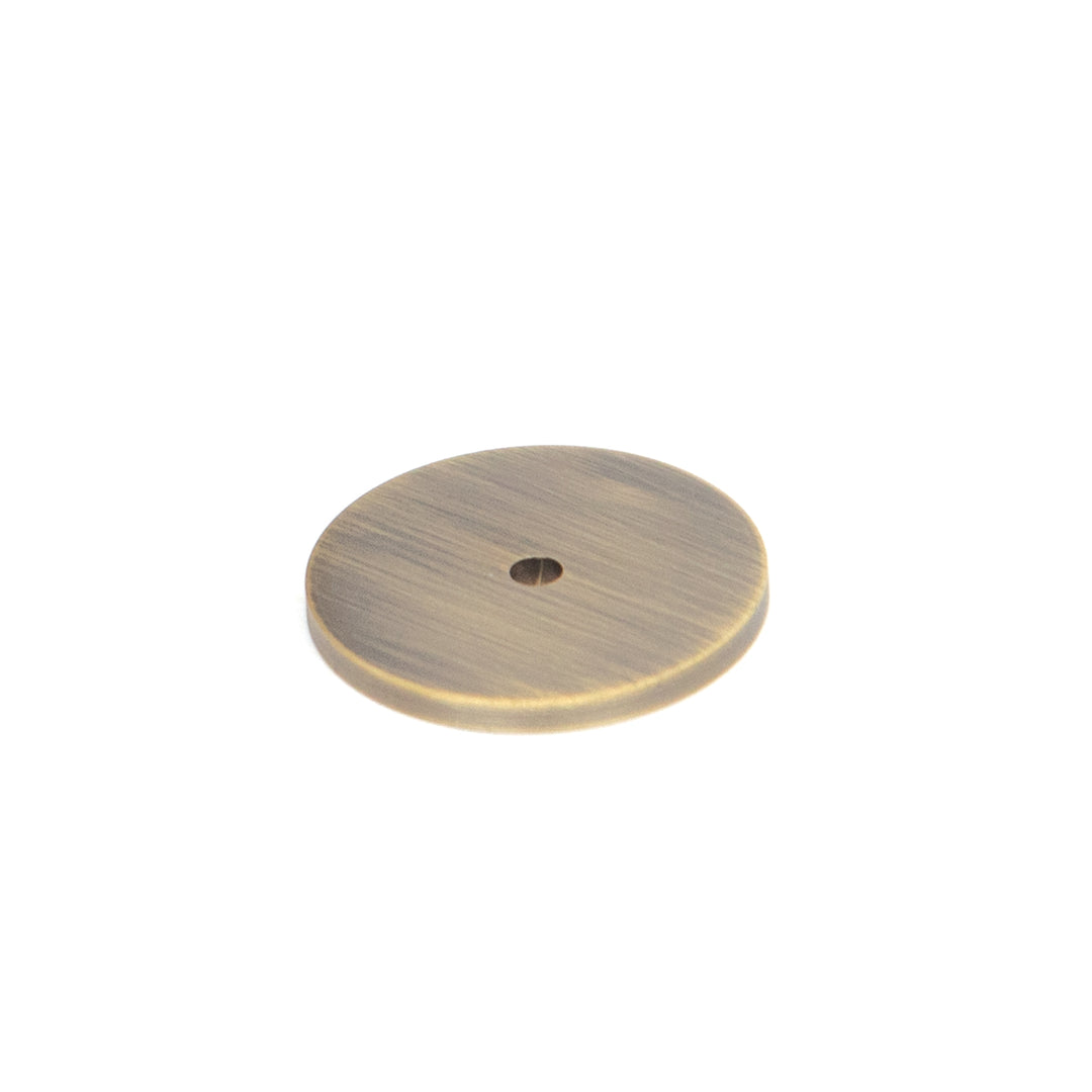 Bellevue Solid Brass Plain Backplate Dark Brushed Brass 35mm