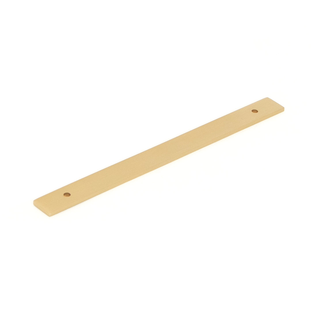 Bellevue Solid Brass Plain Backplate Brushed Satin Brass 160mm