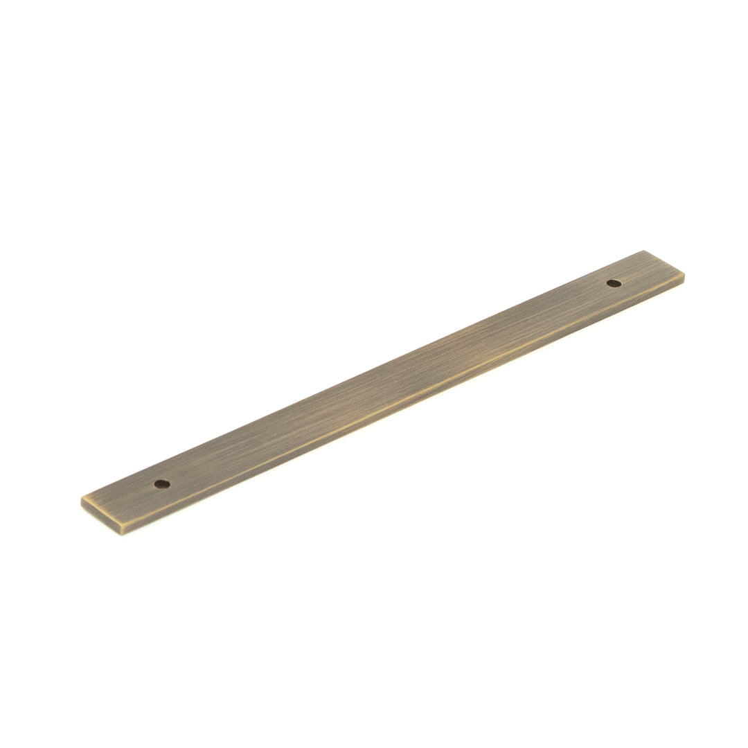 Bellevue Solid Brass Plain Backplate Dark Brushed Brass 160mm