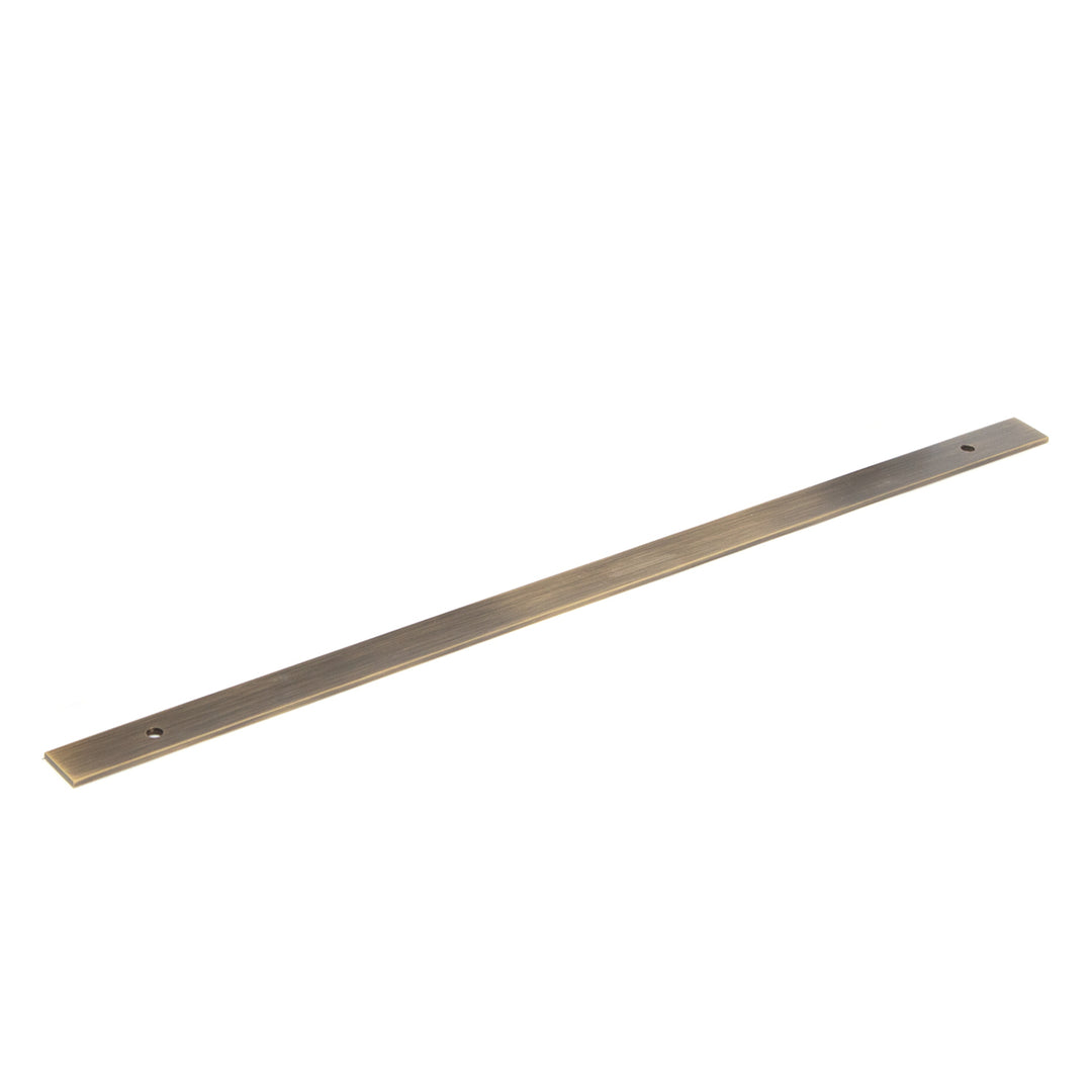 Bellevue Solid Brass Plain Backplate Dark Brushed Brass 416mm