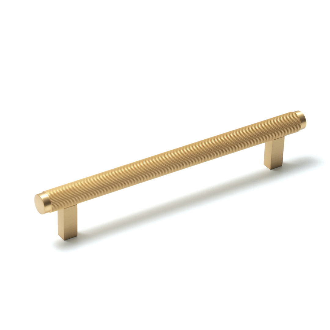 Bellevue Solid Brass Lined Bar Pull Brushed Satin Brass 160mm