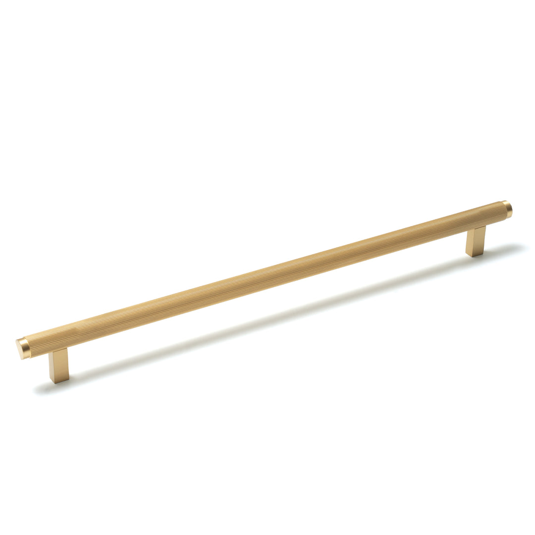 Bellevue Solid Brass Lined Bar Pull Brushed Satin Brass 320mm