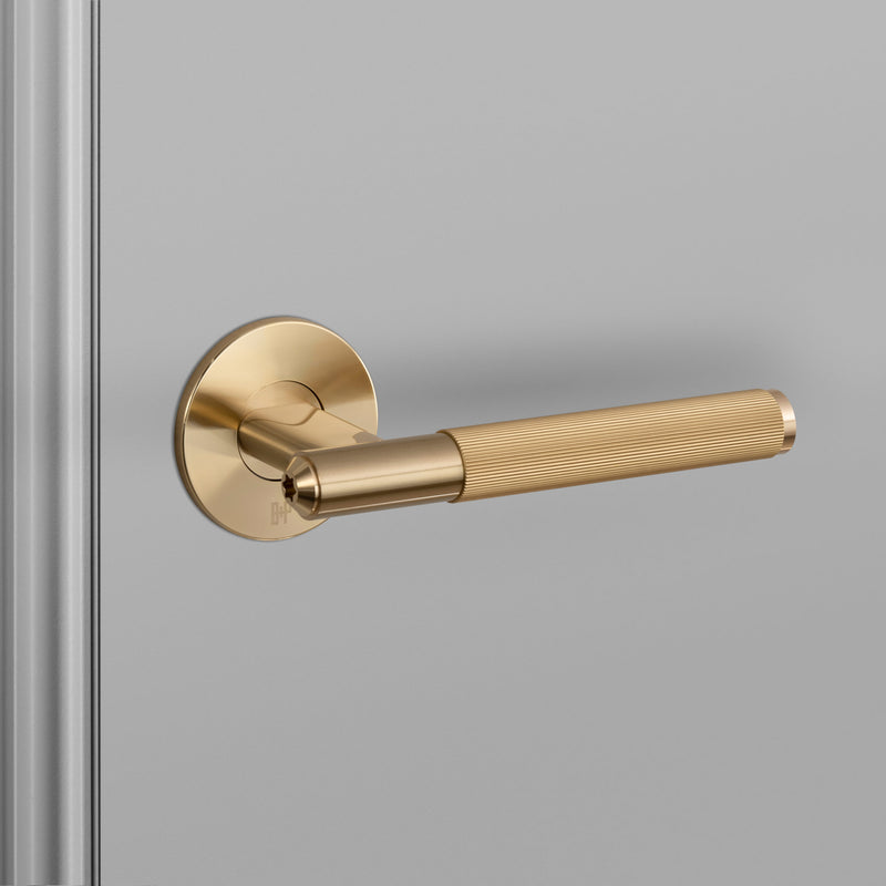 Fixed Door Handle / Single-Sided / Linear / Brass