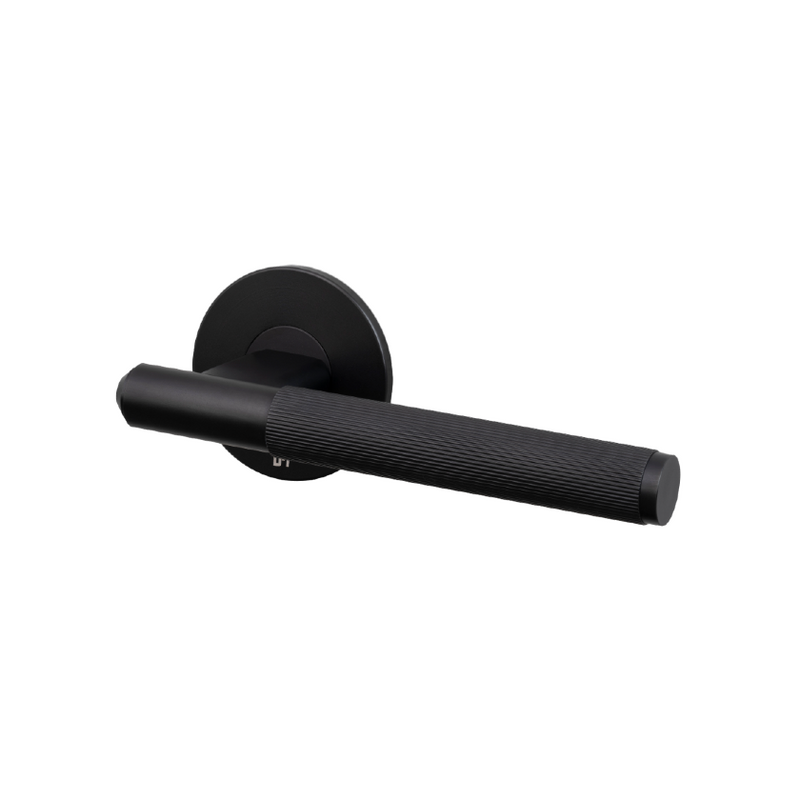 Door Handle / Linear / Sprung / Privacy / Welders Black