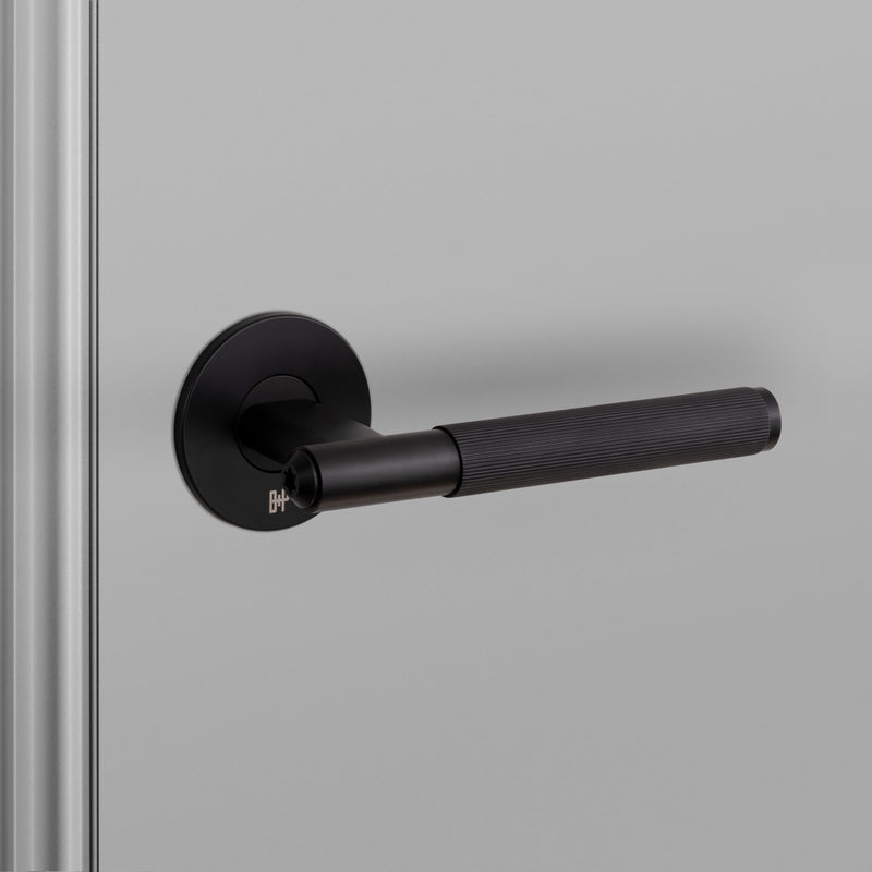 Fixed Door Handle / Single-Sided / Linear / Gun Metal