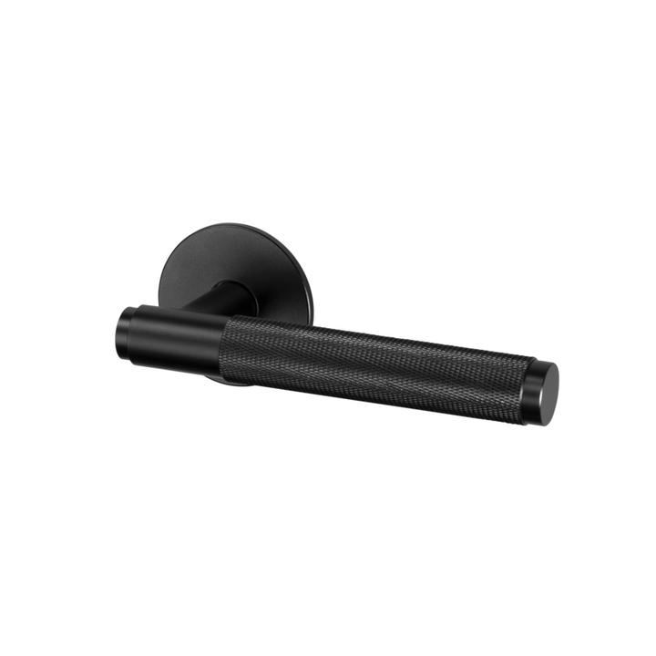 Fixed Door Handle / Single-Sided / Cross / Black