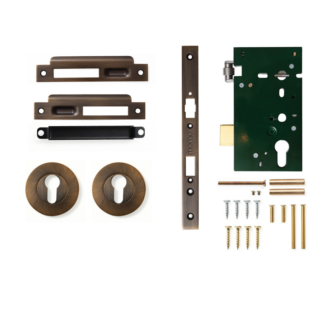 Roller Mortice Entrance Set Bronze