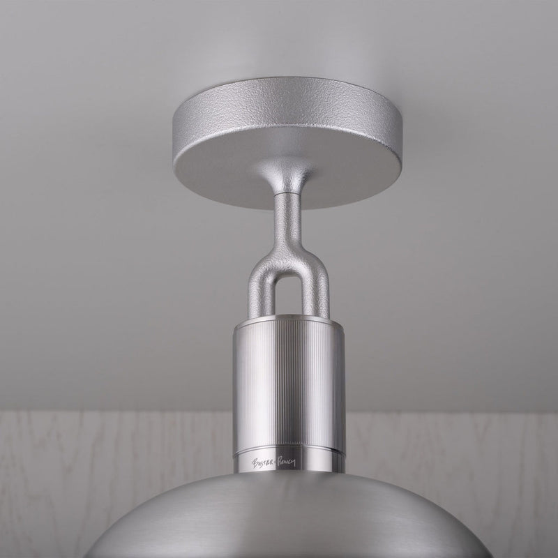 Forked Ceiling / Shade / Globe / Opal / Medium / Steel