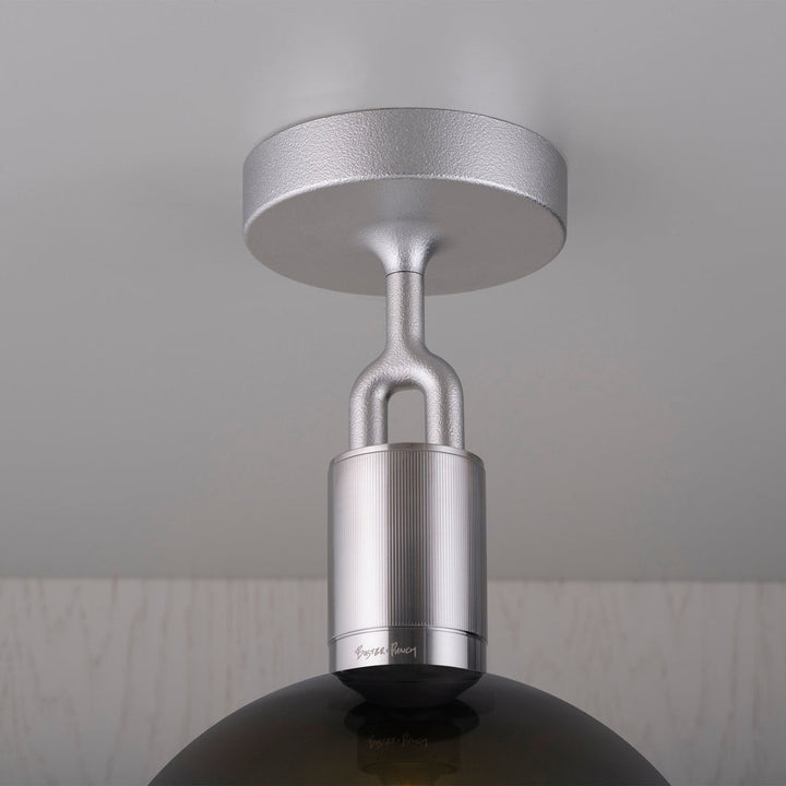 Forked Ceiling / Globe / Smoked / Medium / Steel