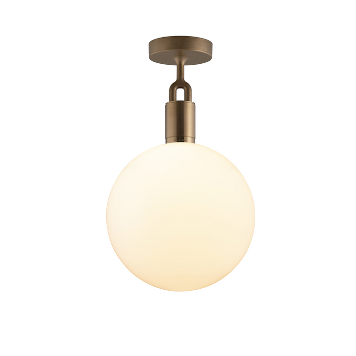 Forked Ceiling / Globe / Opal / Large / Brass