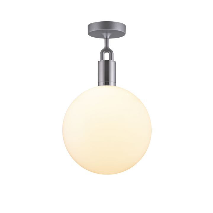 Forked Ceiling / Globe / Opal / Large / Steel