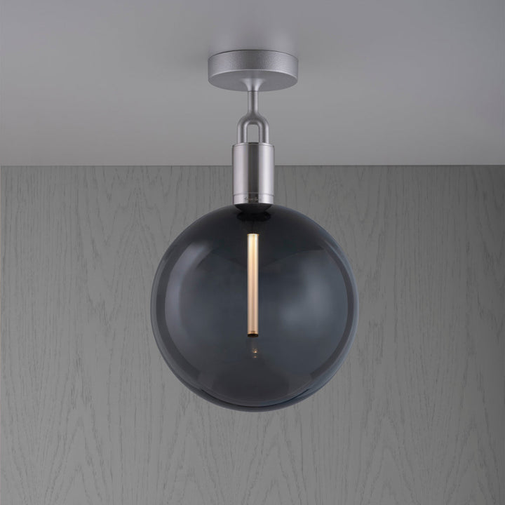 Forked Ceiling / Globe / Smoked / Large / Steel