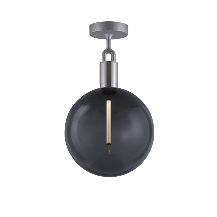 Forked Ceiling / Globe / Smoked / Large / Steel