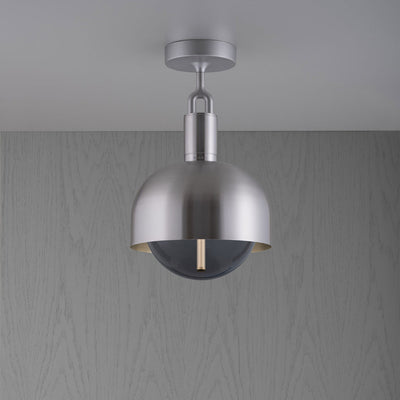 Forked Ceiling / Shade / Globe / Smoked / Medium / Steel