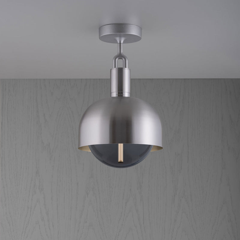 Forked Ceiling / Shade / Globe / Smoked / Medium / Steel
