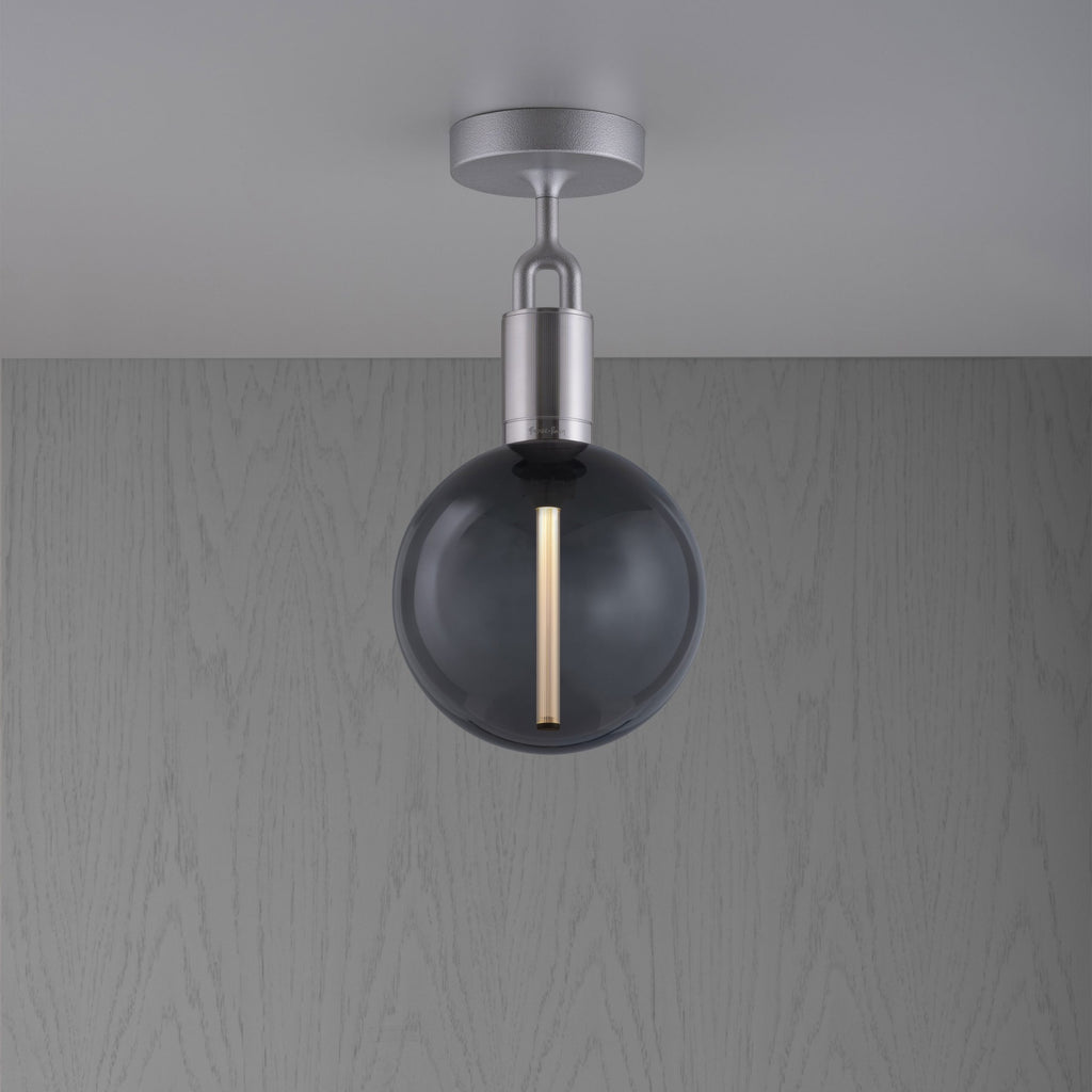 Forked Ceiling / Globe / Smoked / Medium / Steel