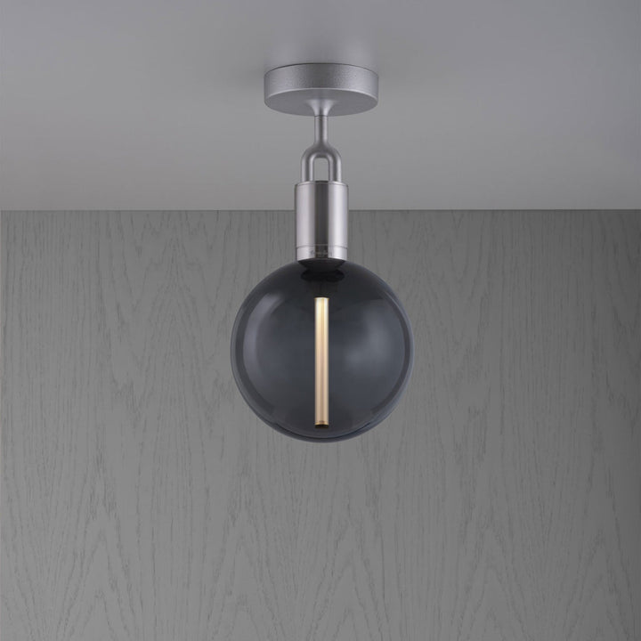 Forked Ceiling / Globe / Smoked / Medium / Steel
