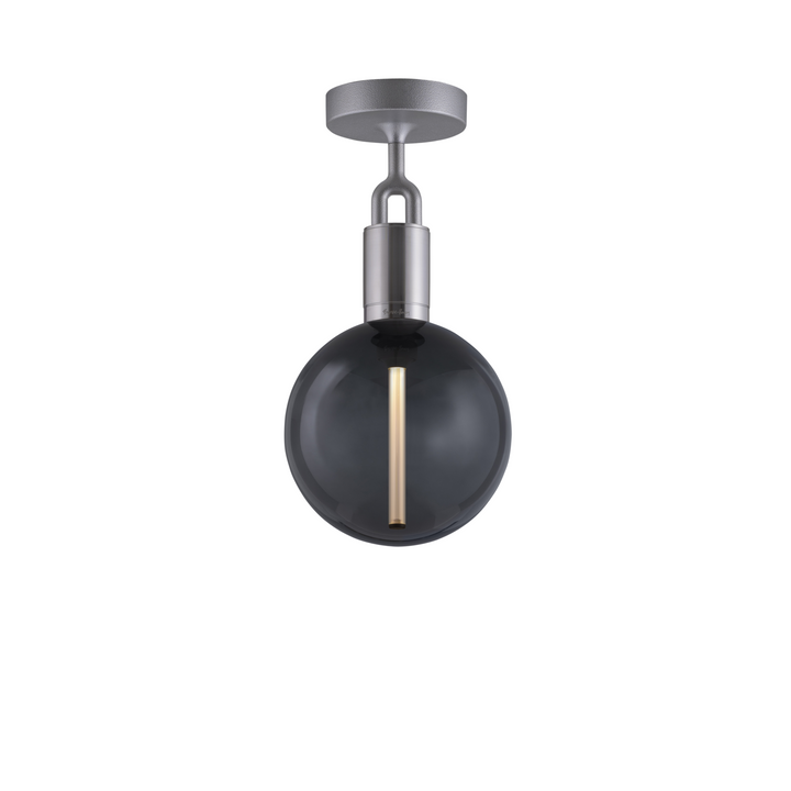 Forked Ceiling / Globe / Smoked / Medium / Steel