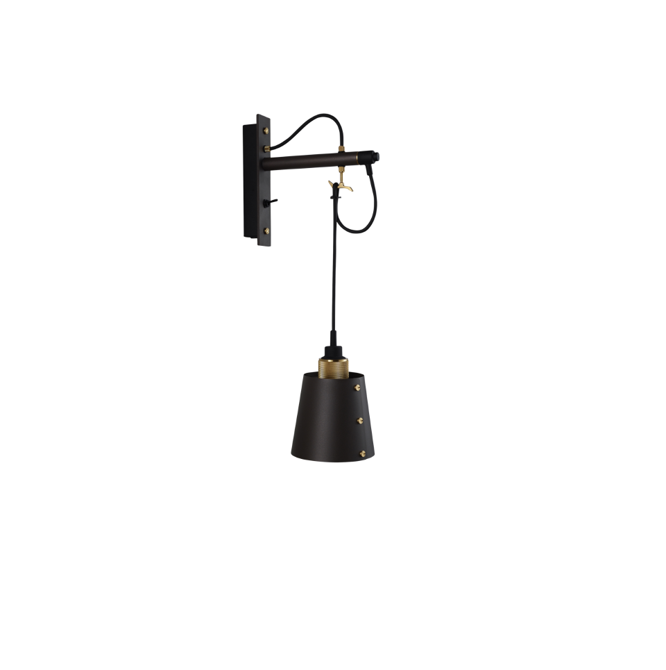 Hooked Wall / Small / Graphite / Brass