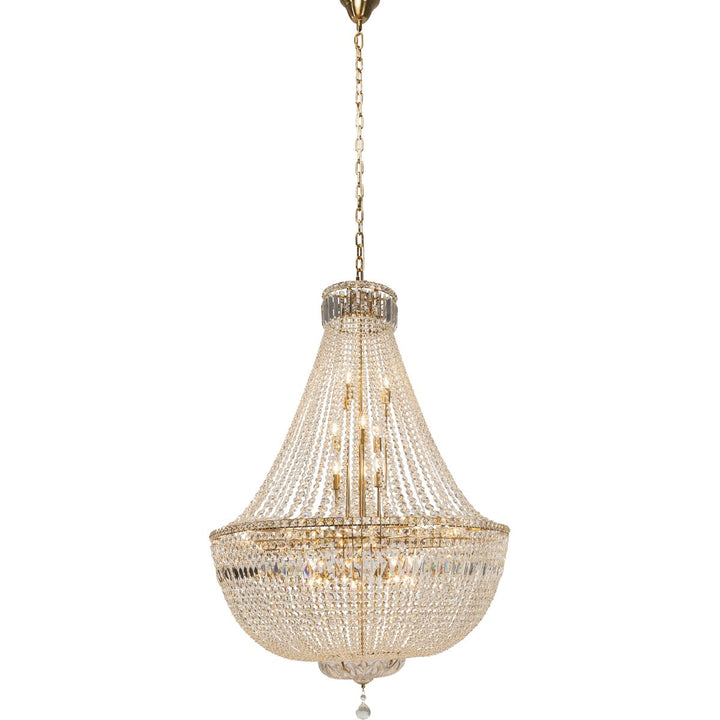 Classique Grand 27 Light Basket Chandelier Satin Brass