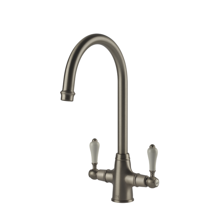Ludlow Double Sink Mixer Brushed Nickel