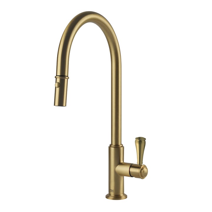 Ludlow Pull Out Sink Mixer Brushed Brass