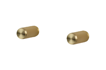 Furniture Knob / Linear / Brass - Pair