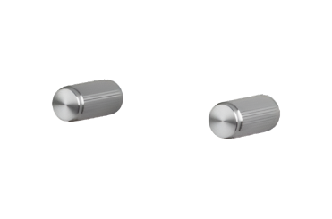 Furniture Knob / Linear / Steel - Pair