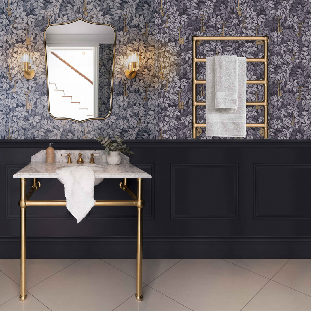 Mayer Heated Towel Rail Brushed Brass