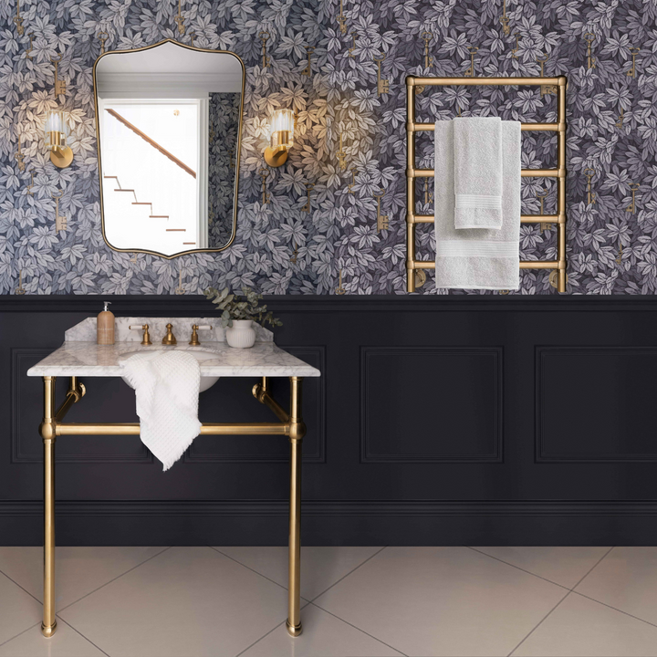 Mayer Heated Towel Rail Brushed Brass