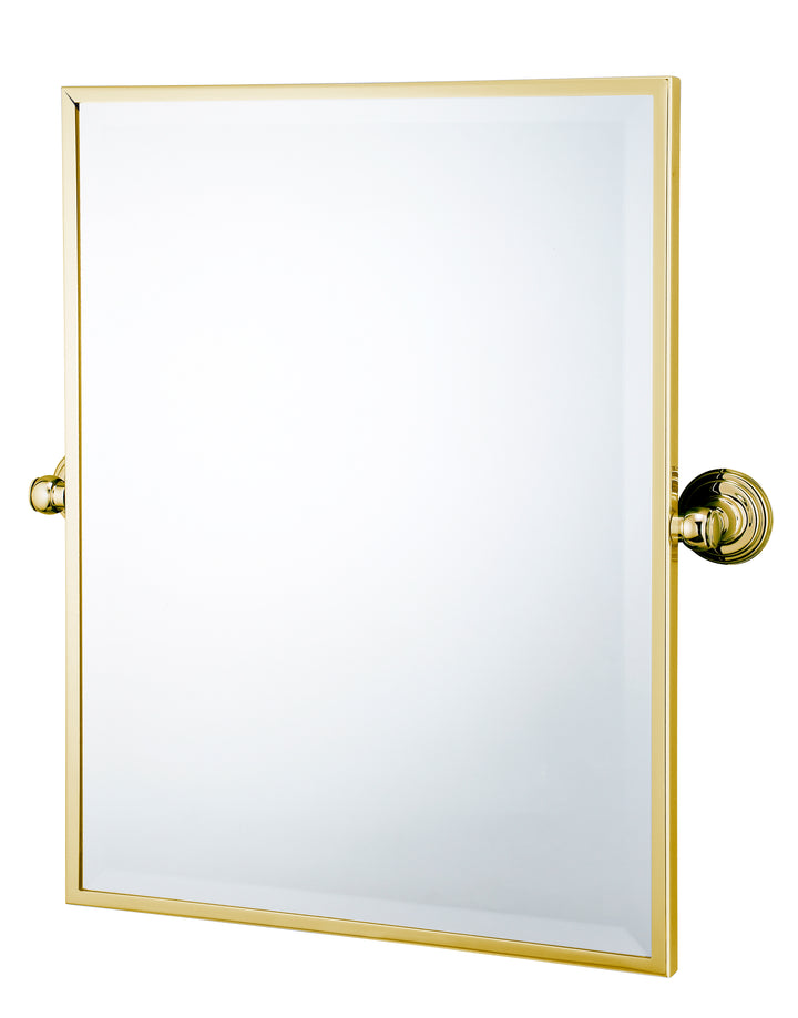 Mayer Pivot Rectangular Mirror Brushed Brass