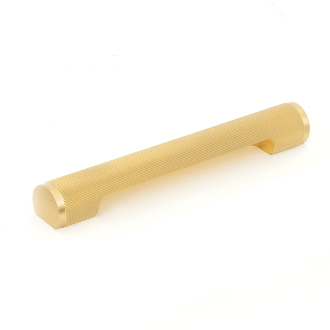 Manhattan Solid Brass Lined Pull Handle Brushed Satin Brass 160mm