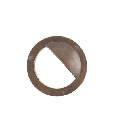 Brass eyelid bunker light with white glass