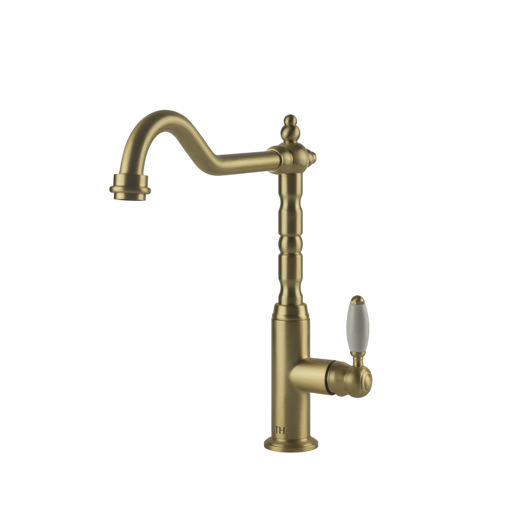 Providence Single Sink Mixer Brushed Brass