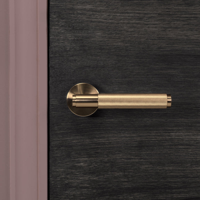 Fixed Door Handle / Single-Sided / Cross / Brass