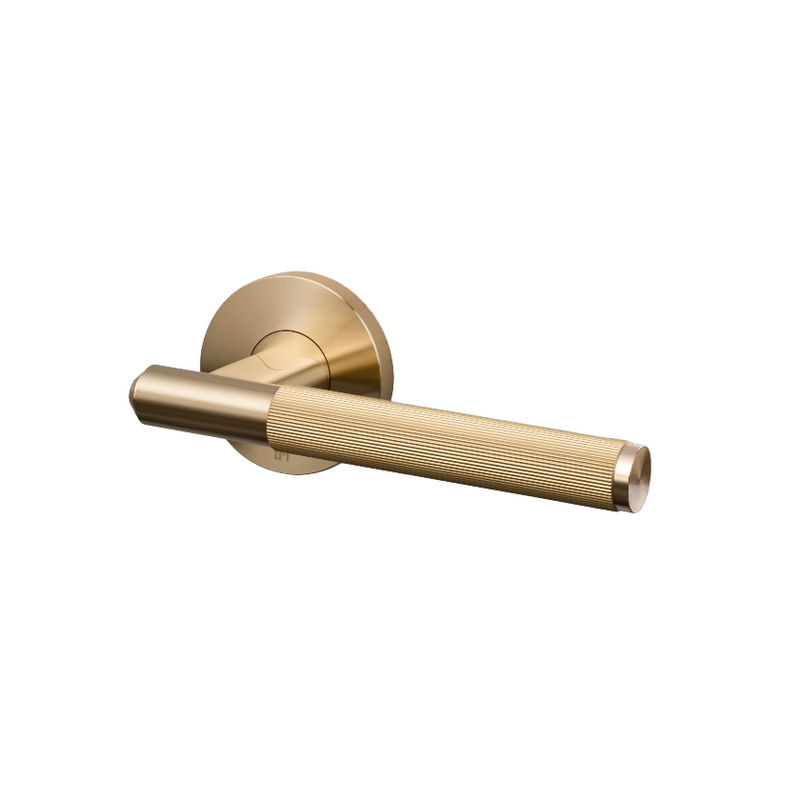 Door Handle / Linear / Sprung / Passage / Brass