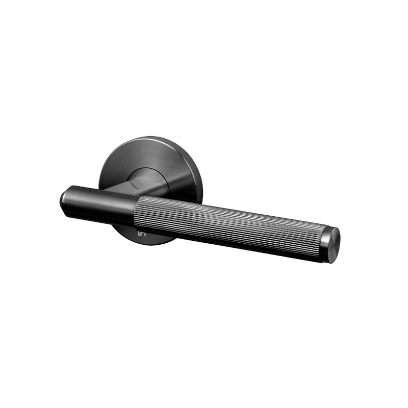 Door Handle / Linear / Sprung / Passage / Gun Metal