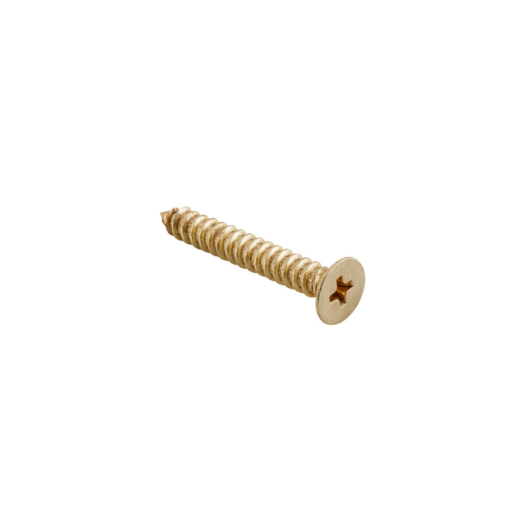 Screw - Hinge Stainless Steel Satin Brass 10g x 32mm (50 pack)