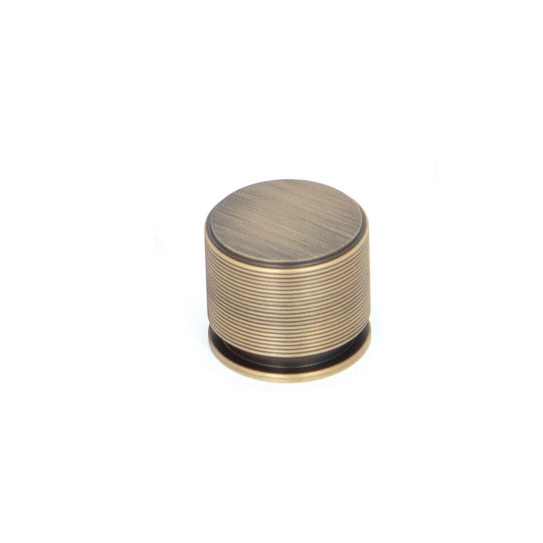 Sussex Solid Brass Lined Knob Dark Brushed Brass 35mm