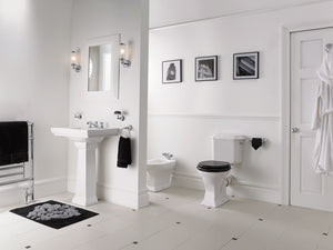 Traditional bathroom design featuring English-made fittings