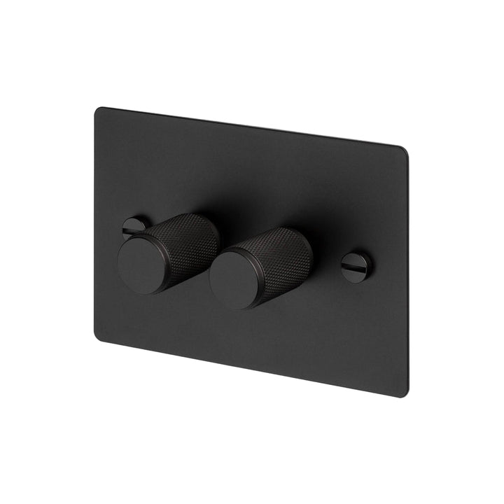 2G Dimmer / Horizontal / 100W / Cross / Black