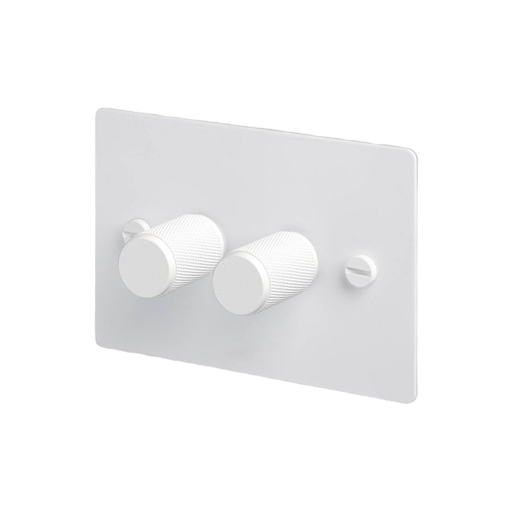 2G Dimmer / Horizontal / 100W / Cross / White